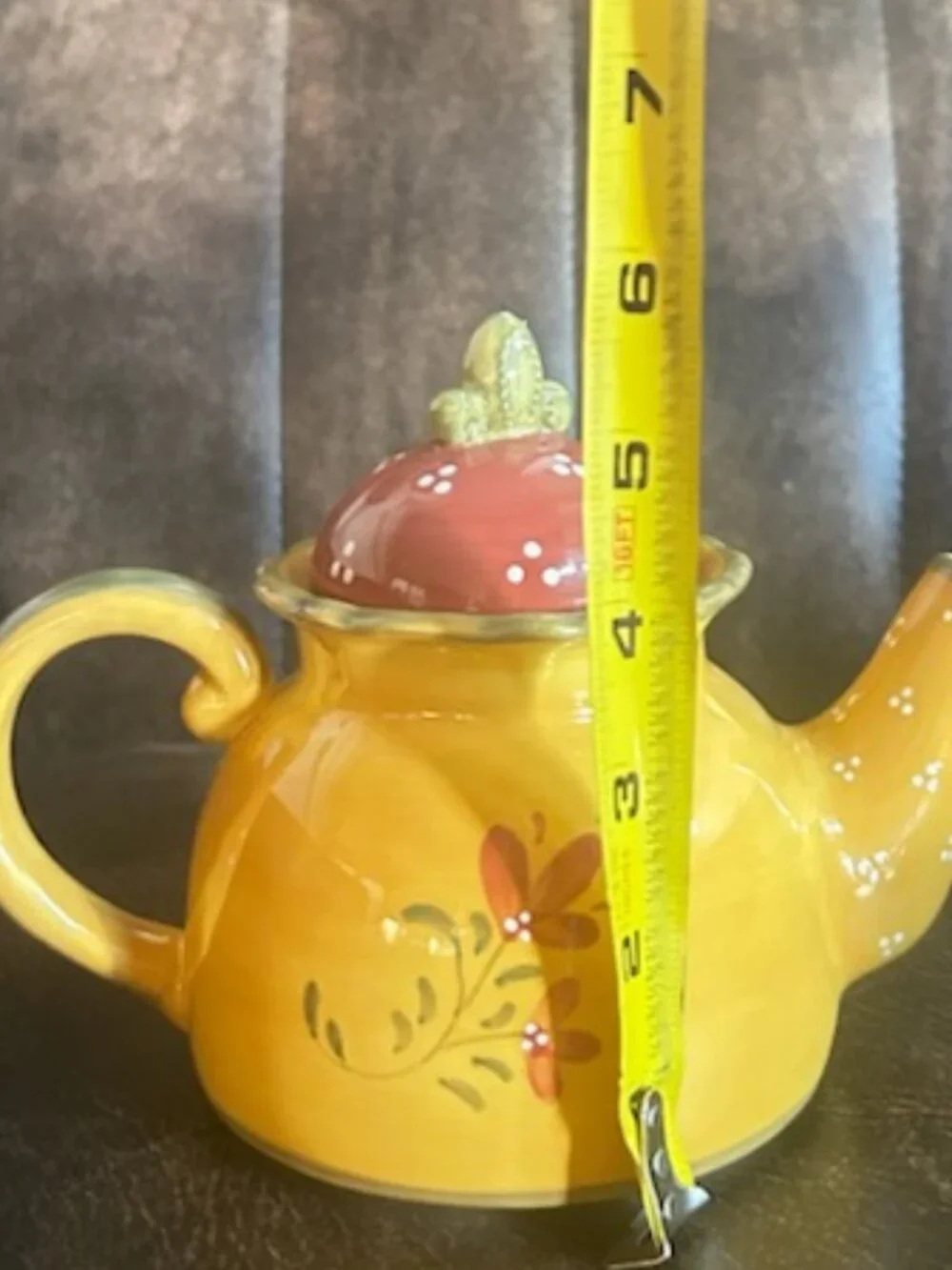 Vintage French Country Teapot & Matching Tea Cup Bienvenue by Demdaco